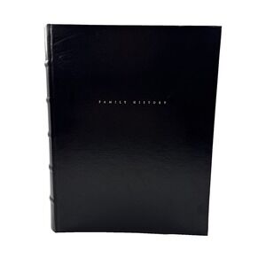 Restoration‎ Hardware Family History Photo Album Black Leather 300 Slots